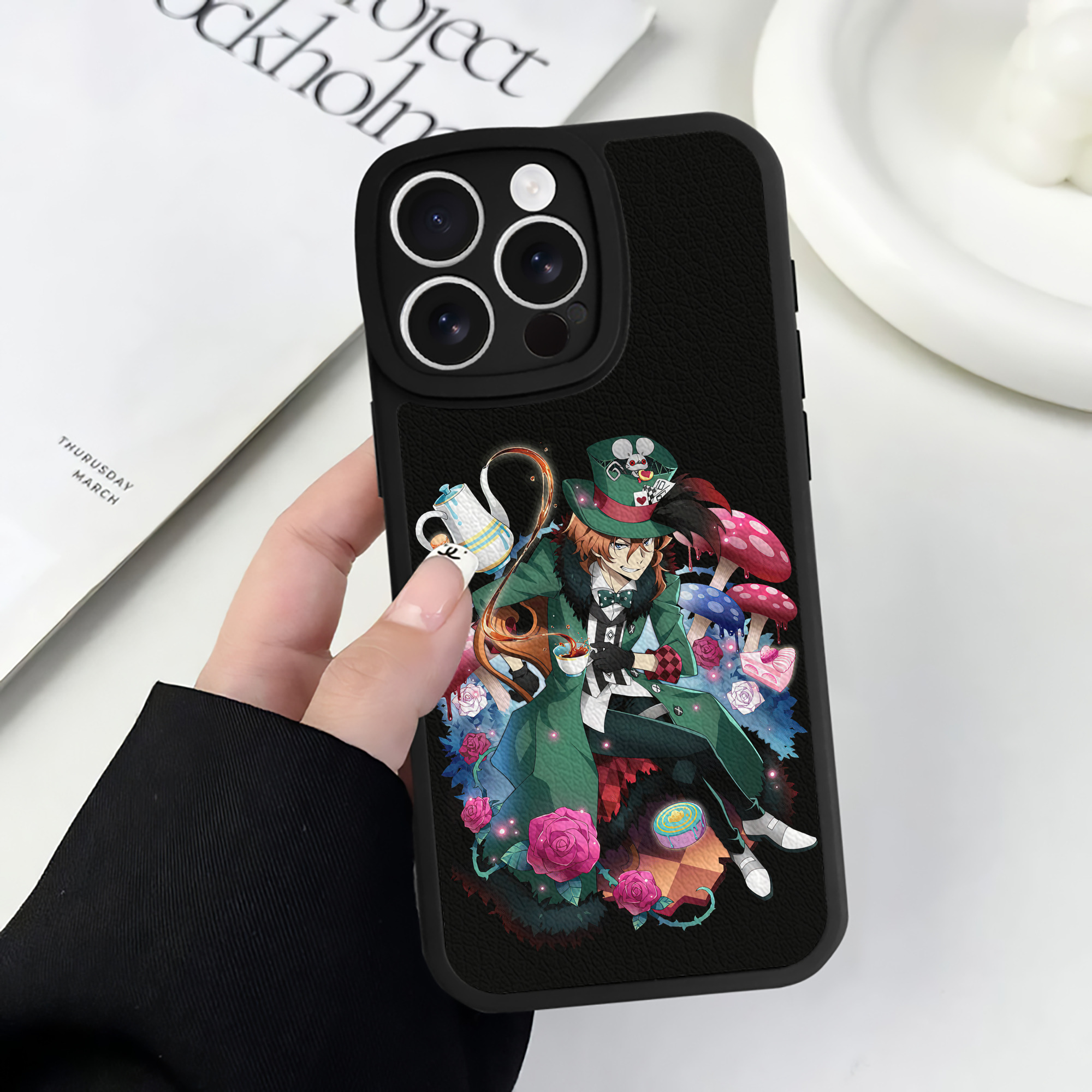 （画像用） 文豪ストレイドッグス Bungo Stray Dogs 【iPhone 16シリーズ対応】シリコンスマホケース（レザー調） 材質：シリコン